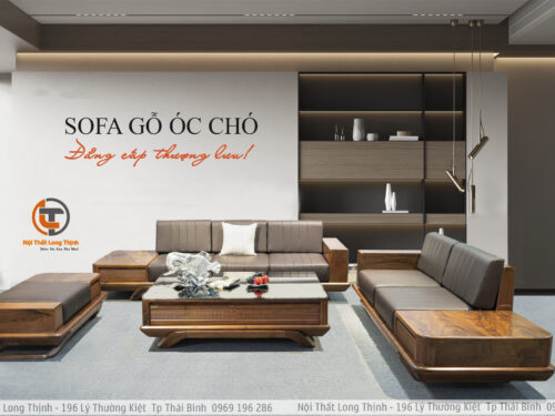 Sofa Cao Cấp Gỗ Óc Chó 01