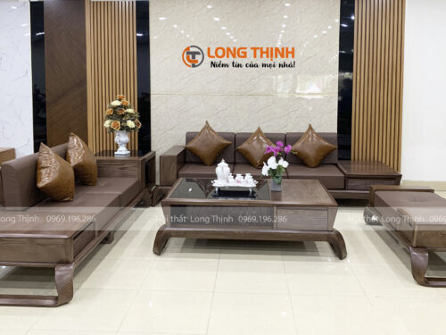 Sofa Cao Cấp Gỗ Óc Chó Mẫu Chân Xoắn