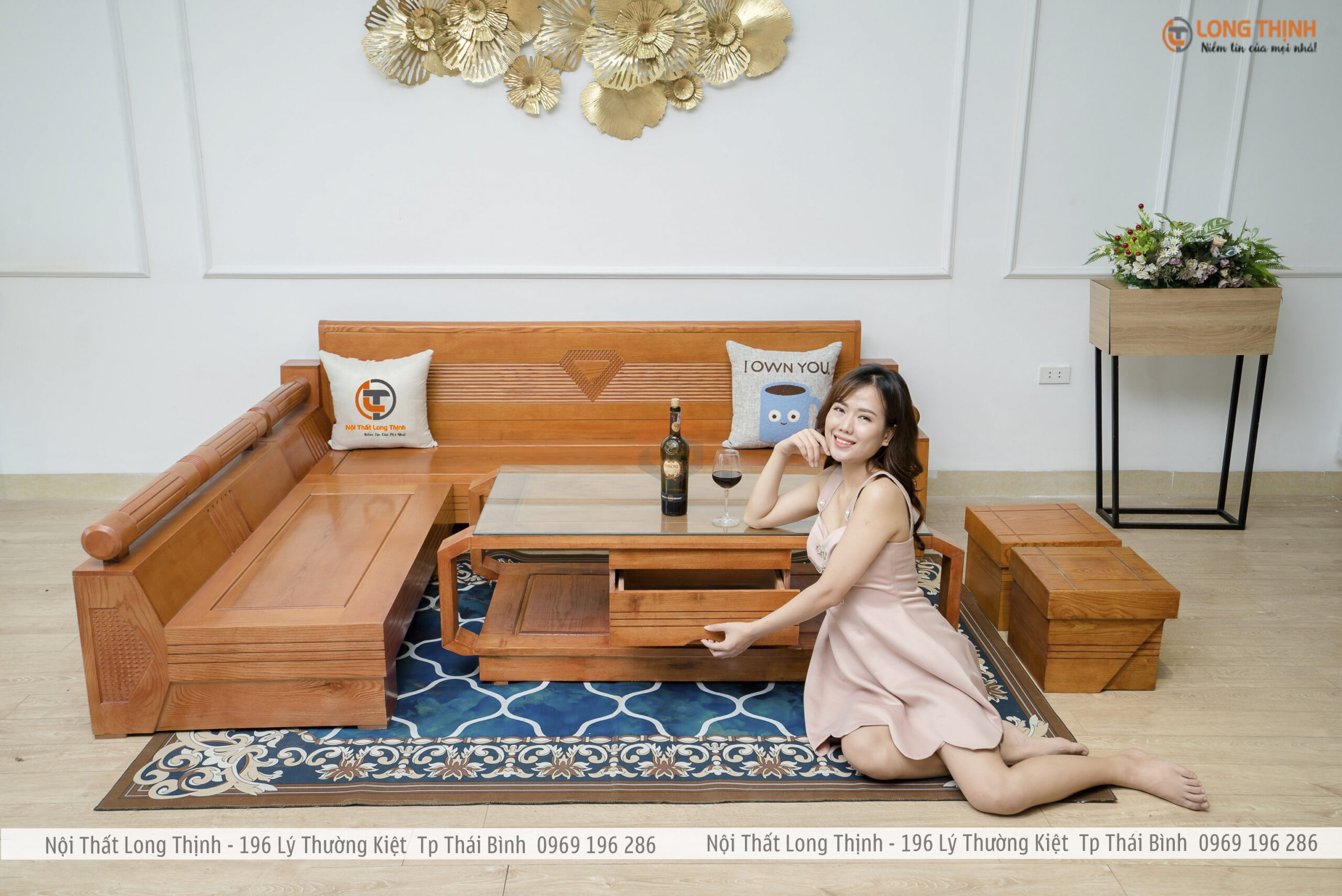 Bàn Ghế Phòng Khách Mẫu Kim Cương KC01