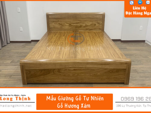 Giường Ngủ Gỗ Tự Nhiên Hương Xám